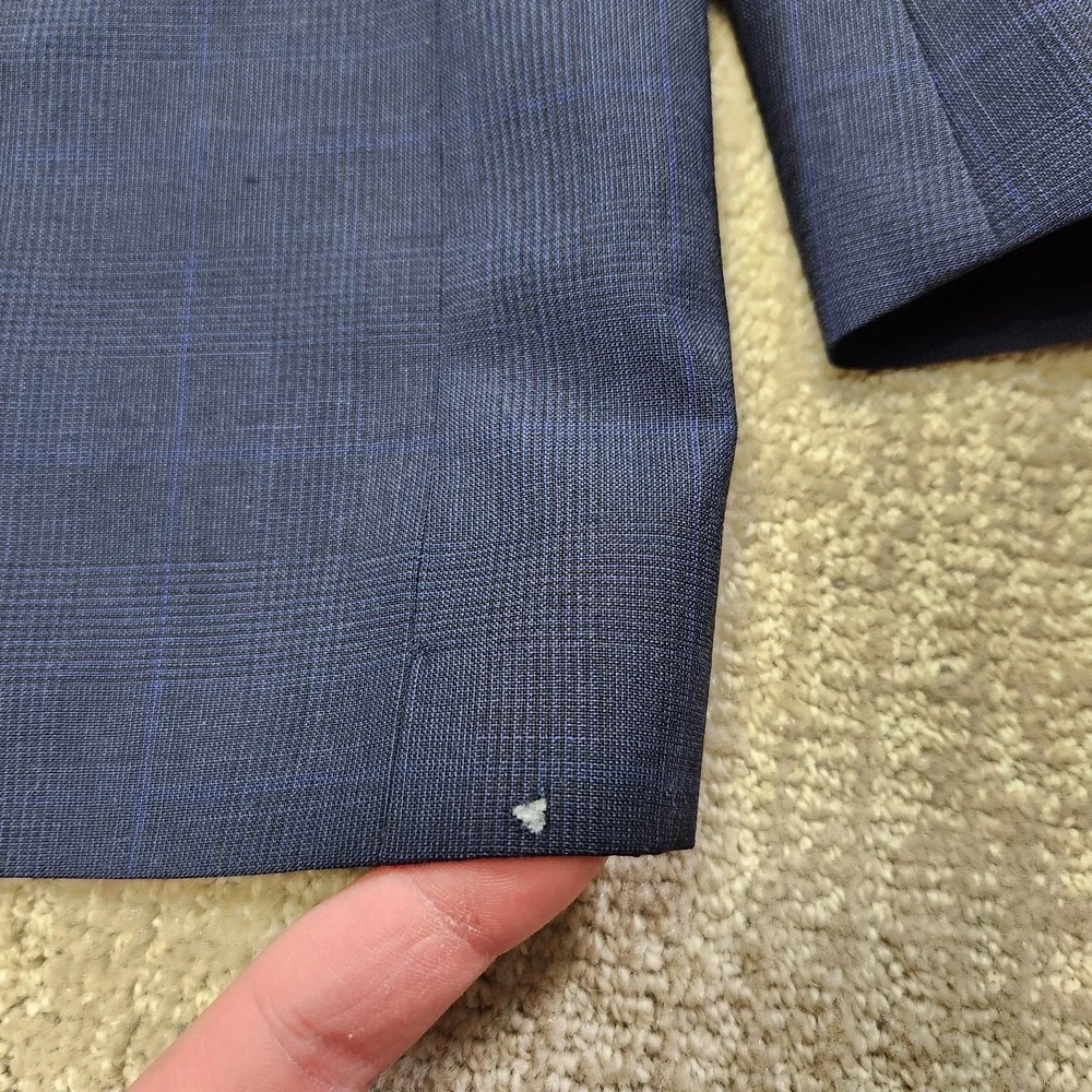 Brooks‎ Brothers Blazer Men 44R Blue Plaid Tollegno Wool Regent Fit *READ